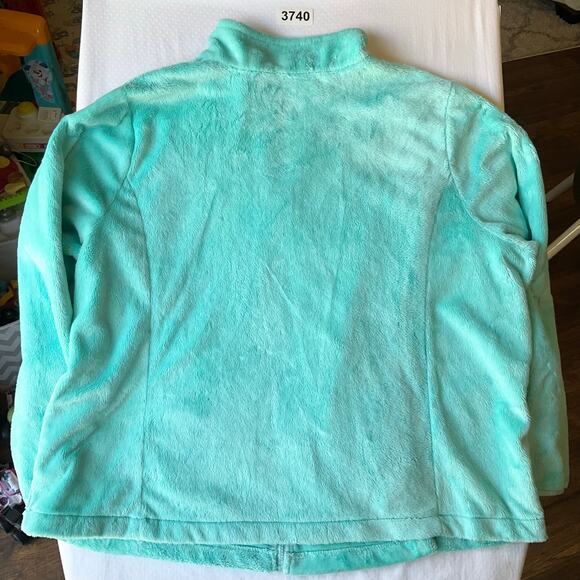 Made for Life Women Cozy Jacket Plus size 3X Full Zip Brushed Fleece Bright Blue - Picture 10 of 10